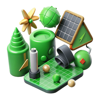 extraordinary rustic Green Energy Icons Set Minimalist Style Isolated original png