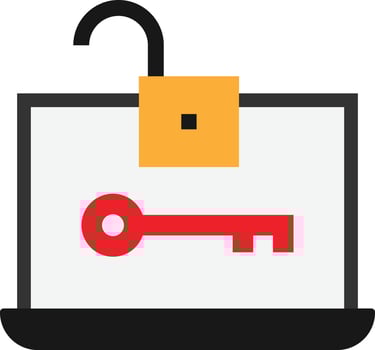 Laptop Log in Password vector
