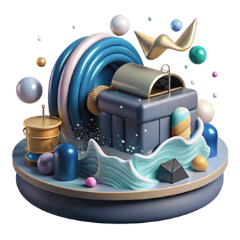 elegant abstract Wave Energy Converter in Ocean Isolated authentic png