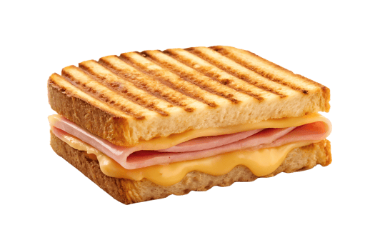 Grilled ham and cheese sandwich png
