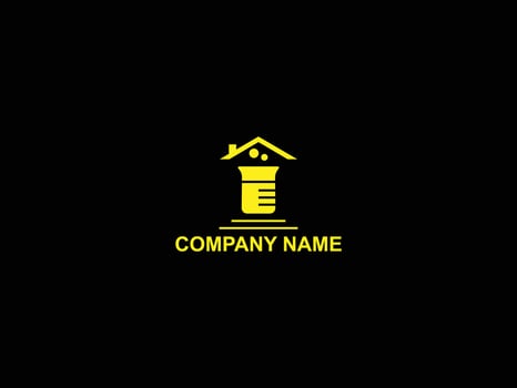 Lab house and dollar icon logo design. vector