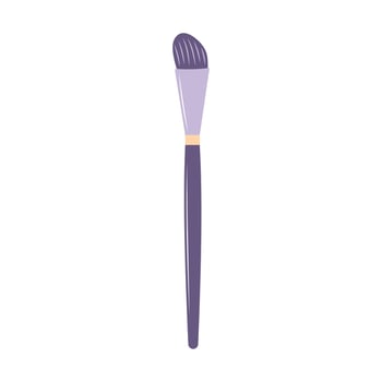 Makeup brush. Fashionable womens accessory. Cartoon flat illustration. vector