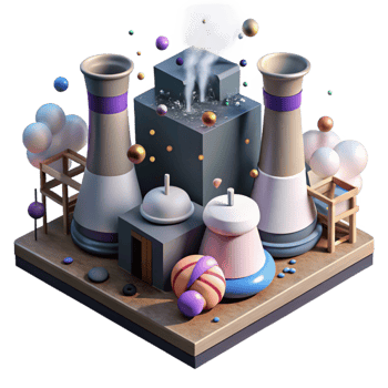 serene modern Geothermal Power Plant with Snow Covered Ground Cutout professional png