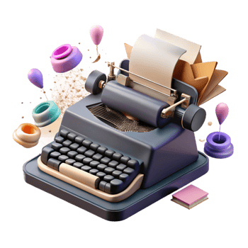 dramatic creative Vintage Typewriter with Protest Sign Transparent Element authentic png
