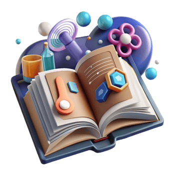 vibrant classic Medical Book Open with Diagram Transparent Background png