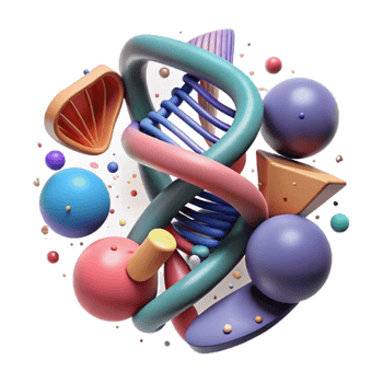 beautiful vintage Dna Damage Types Illustration Isolated Colorful high resolution png