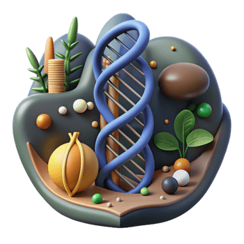 vibrant modern Genetic Modification in Agriculture Graphic Cutout detailed png