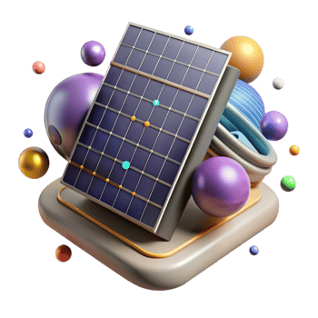 dramatic artistic Solar Panel Cell Structure Microscopic View professional png