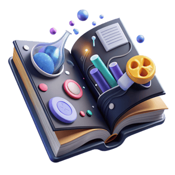 stunning contemporary Medical Book Open with Diagram Transparent Background png