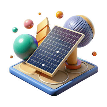 vibrant creative Quantum Dot Solar Cell Illustration Transparent exclusive png