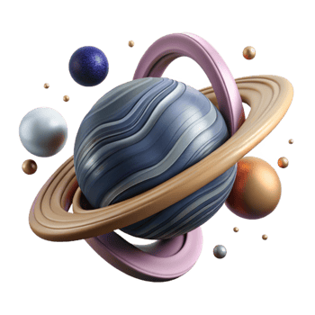 magnificent classic Planet Rings Saturn Style Cutout original png