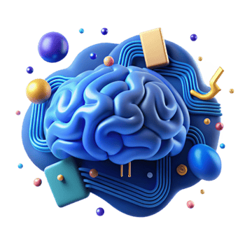 wonderful contemporary Brain Circuitry Illuminated Blue Cutout png