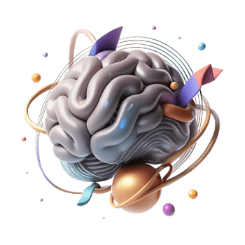 wonderful rustic Brain with Light Trails Transparent Background exclusive png