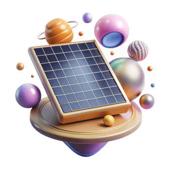 vibrant traditional Quantum Dot Solar Cell Illustration Transparent professional png