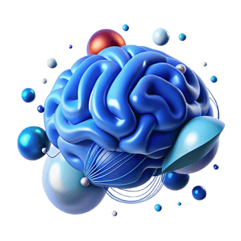 magnificent vintage Abstract Brain Network Blue Hue Transparent exclusive png