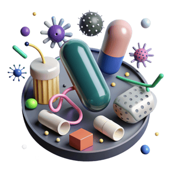 beautiful contemporary Antibiotic Action Mechanism Diagram Isolated Cutout exclusive png