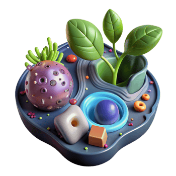 vibrant artistic Microscopic of Plant Cell Transparent Element original png
