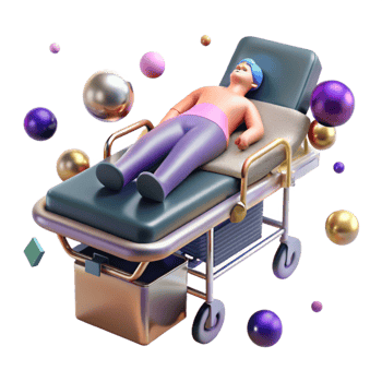 dramatic traditional Stretcher with Patient Transparent Background genuine png