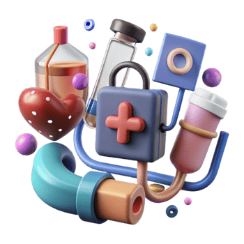 elegant artistic Medical Equipment Icons Set Isolated authentic png