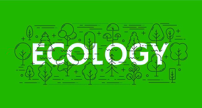 Environment forest garden and park tree line icons vector