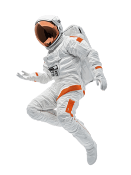 Weightless Wonder. A Vibrant Rendition of an Astronaut in Cosmic Exploration png