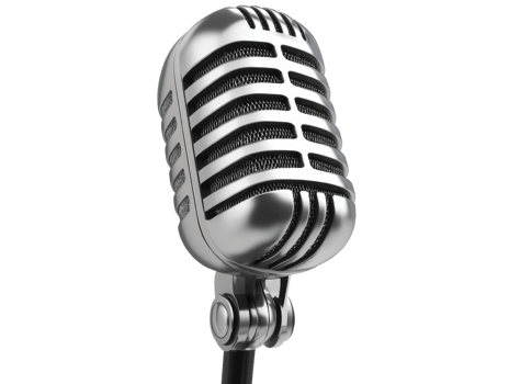 Shining Silver. A Classic Microphone Radiating Timeless Elegance png