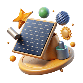 beautiful abstract Solar Energy Benefits Diagram Cutout premium png