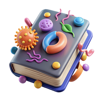 magnificent contemporary Microbiology Textbook Illustration Isolated Cutout exclusive png
