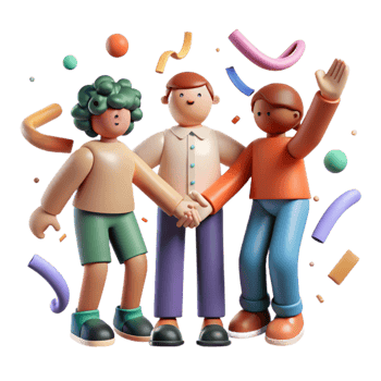 beautiful creative Group of People Holding Hands Cutout high quality png