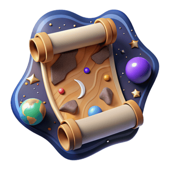 beautiful creative Ancient Map Isolated Scroll Style genuine png