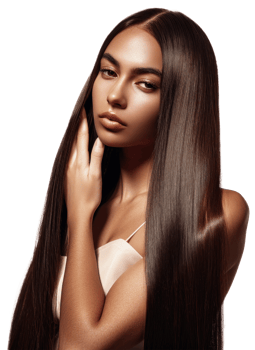 A beautiful woman with long straight hair png
