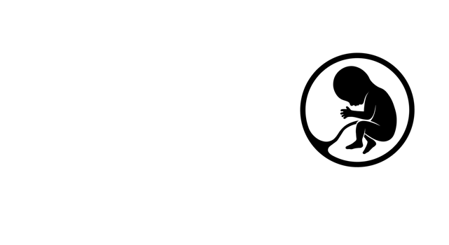Human embryo on transparent background. Pregnancy icon. Medical genetics sign. Obstetrics symbol. In vitro fertilization. Copy space. png