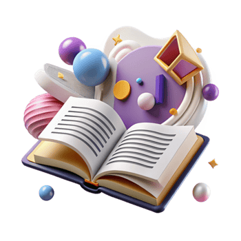 serene abstract Open Book Displaying Text White Transparent Background authentic png