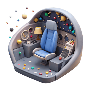 beautiful rustic Airplane Cockpit Interior Cutout detailed png