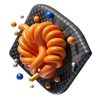 impressive minimalist Orange Nanowire Helix Isolated premium png