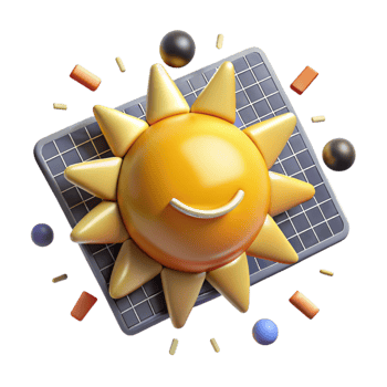 magnificent rustic Bright Sun Icon for Renewable Energy Transparent Background genuine png