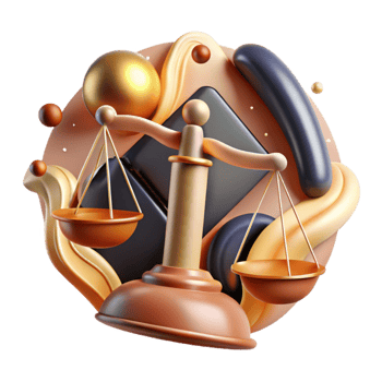 elegant classic Abstract Justice Symbol Warm Tones Isolated detailed png