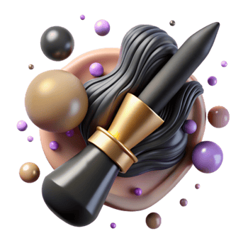 wonderful abstract Calligraphy Brush with Black Ink Cutout original png