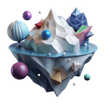 vibrant creative Iceberg Floating in Ocean Isolated high resolution png