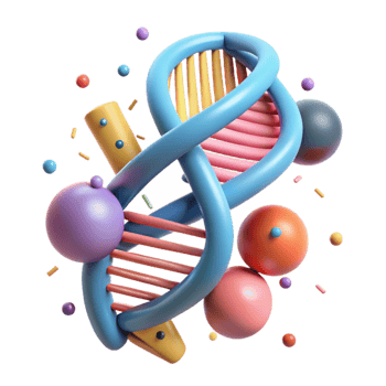 beautiful vintage Dna Model Side View Isolated premium png