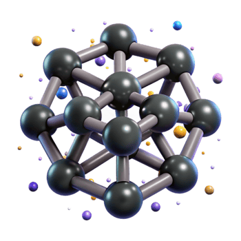 vibrant minimalist Carbon Nanotube Network Dark Gray Isolated premium png