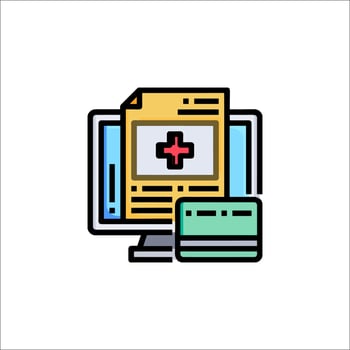 Medical insurance icon vector