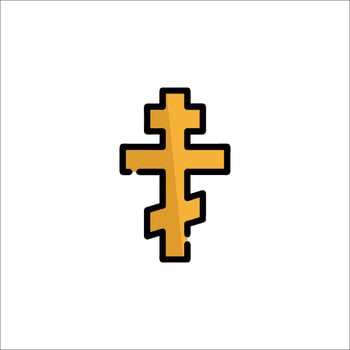 The cross icon is shown on a white background vector
