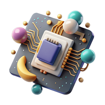 wonderful modern Quantum Computing Circuit Diagram Isolated on White png