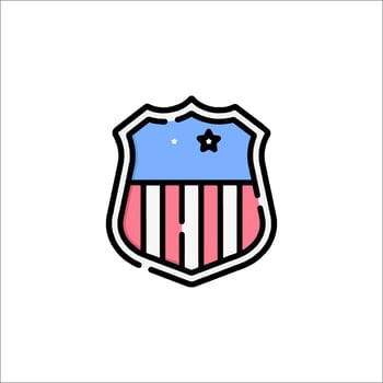 The shield logo for the usa vector