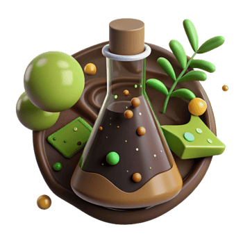 magnificent artistic Algae Biofuel Sample Dark Brown Cutout Isolated original png