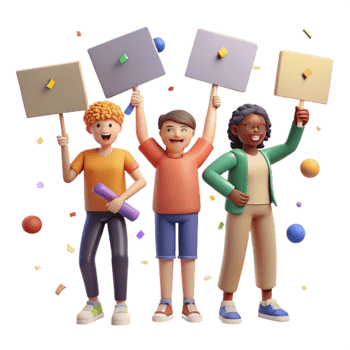 elegant contemporary Group of People Holding Hands Cutout premium png