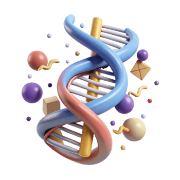 wonderful abstract Dna Double Helix Structure Cutout White Background authentic png