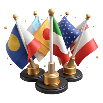 extraordinary artistic Group of Flags From Different Countries Transparent original png