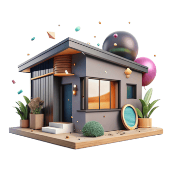 wonderful minimalist Sustainable Home Exterior Front View Isolated genuine png